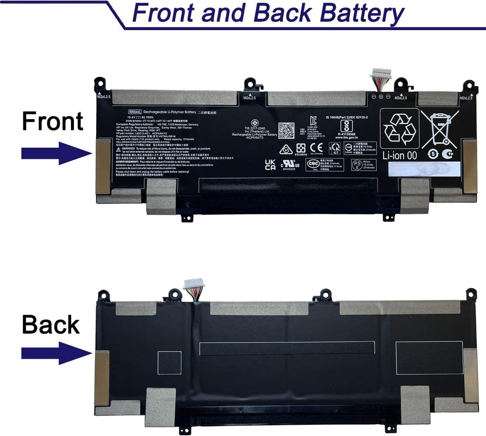 RR04XL Laptop Battery Compatible with HP Spectre X360 13-AW 13-AW0000 13-AW0001lm Series Notebook HSTNN-DB9K 15.4V 60.76Wh 3744mAh - JS Bazar