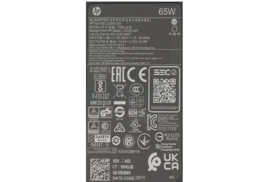 65W HP EliteBook 830 G5(3UN36PA), 19.5V - 3.33A USB Type-C AC Original Adapter TPN-CA06 1HE08UT 1HE08UT#ABA Power Adapter & Charger Accessories JS Bazar
