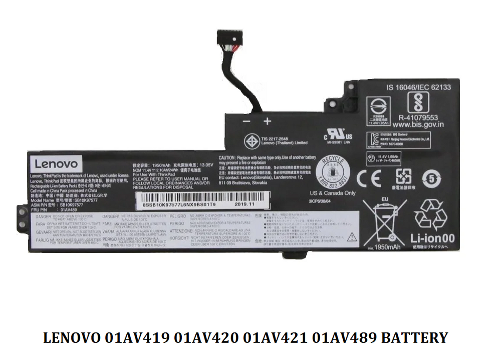 Original 01AV419 Lenovo ThinkPad T480, T470 20HD0001IX, ThinkPad T470 20HD0001RT Laptop Battery Laptop Battery JS Bazar