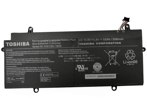 14.8V 52wh PA5136U-1BRS Toshiba Portege Z30 Z30-A Z30-A1301 Z30-AK04S P000640510 PA5136U Laptop Battery Laptop Batteries JS Bazar