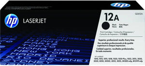 HP 12A Black LaserJet Toner Cartridge : Q2612A