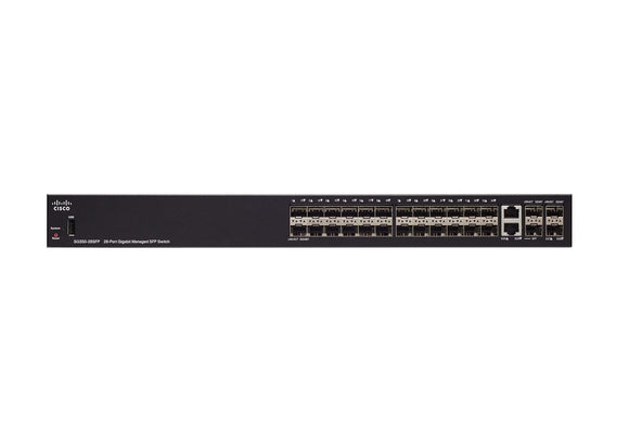 SG350-28P - Cisco 350 Series Managed Switches, 24 10/100/1000 ports (24 PoE ports with 195W power budget), 2 Gigabit copper/SFP combo + 2 SFP ports Networking Switches JS Bazar