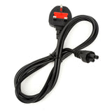 UK 3-pin C5 cloverleaf power cord for Dell 90W charger