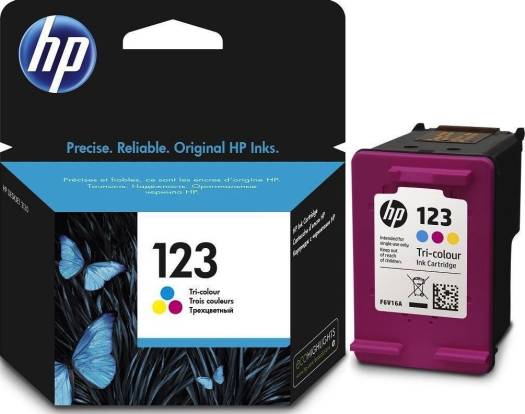 HP 123 Tri-Color Original Ink Cartridge : F6V16AE Cartridges JS Bazar
