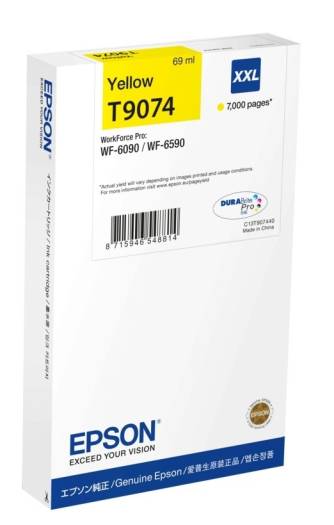 Epson T9074 Yellow Ink Cartridge XXL for Epson WorkForce Pro Workforce 6090DW  (T9074) Cartridges JS Bazar