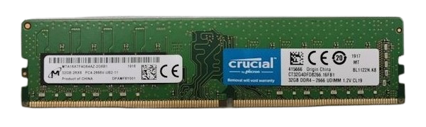 crucial 16gb ddr4-2666 ecc udimm (ddr4 pc4-21300  | ct16g4wfd8266 - JS Bazar