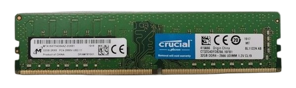 crucial 16gb ddr4-2666 ecc udimm (ddr4 pc4-21300 | ct16g4wfd8266 RAM JS Bazar