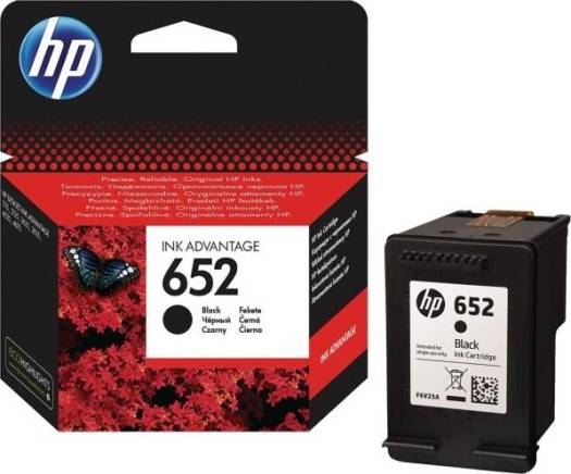 HP 652 Black Original Ink Advantage Cartridge : F6V25AE Cartridges JS Bazar