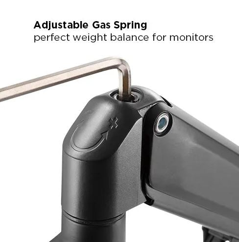 Dual Monitors Aluminum Gas Spring Monitor Arm | LDT47-C024 - JS Bazar