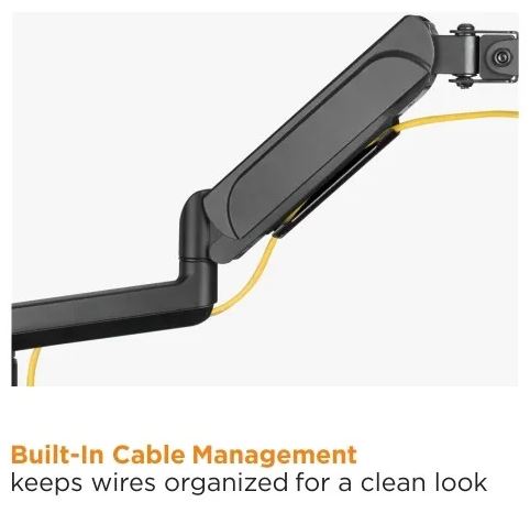 Dual Monitors Pole-Mounted Gas Spring Monitor Arm | LDT48-C024 - JS Bazar