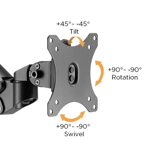 Single Monitor Heavy-Duty Aluminum Gas Spring Monitor Arm | LDT47-C012N - JS Bazar