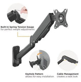 Single Monitor Elemental Wall-Mounted Gas Spring Monitor Arm | LDA32-112 Desktop Mount JS Bazar
