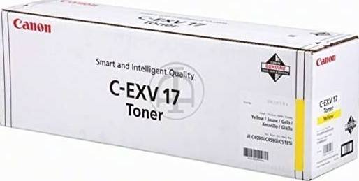 Canon C-EXV 17Y Yellow Toner Cartridge( CEXV17Y- 0259B002AA) Toners JS Bazar