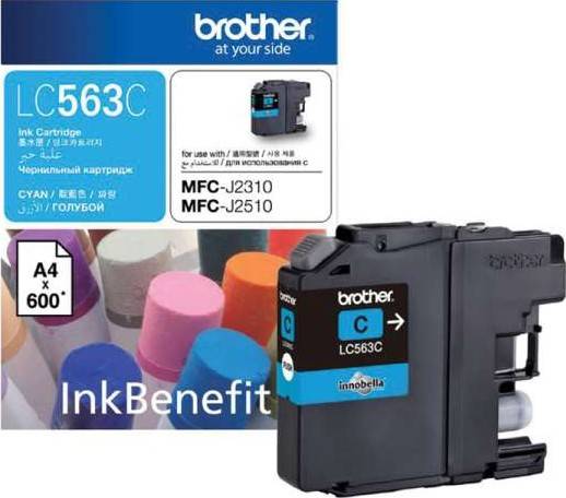 Brother LC563 Cyan Ink Cartridge LC563C Cartridges JS Bazar