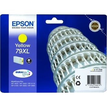 Epson Singlepack Yellow 79XL DURABrite Ultra Ink (C13T79044010) Cartridges JS Bazar