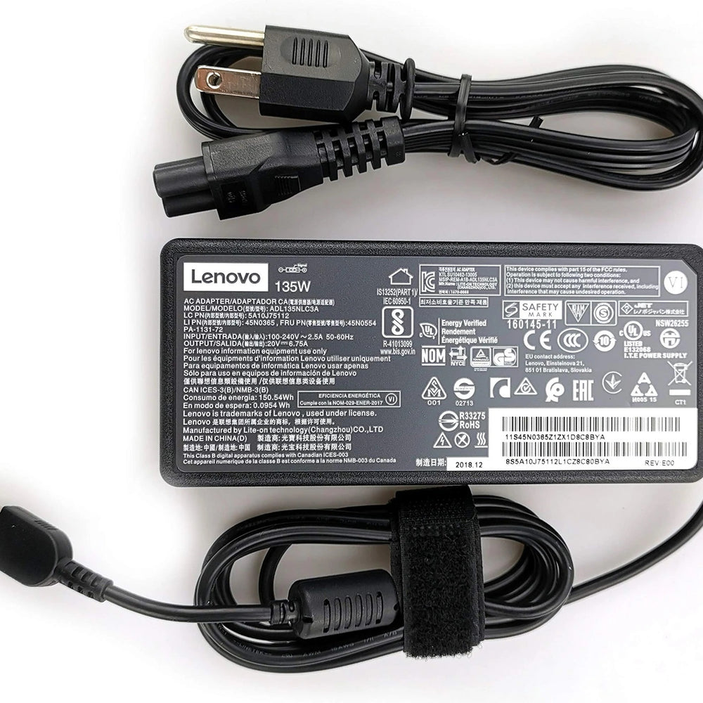 135W Lenovo Legion Y520 Y520-15IKB Y520-15IKBN AC Adapter Charger with Power Cord - JS Bazar