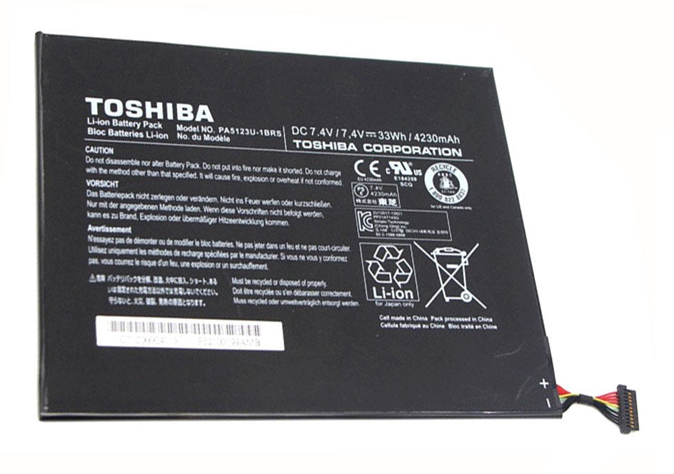 7.4V 33wh PA5123U-1BRS Toshiba EXCITE Pro AT10LE-A-108 AT300 Tablet Replacement Laptop Battery - JS Bazar