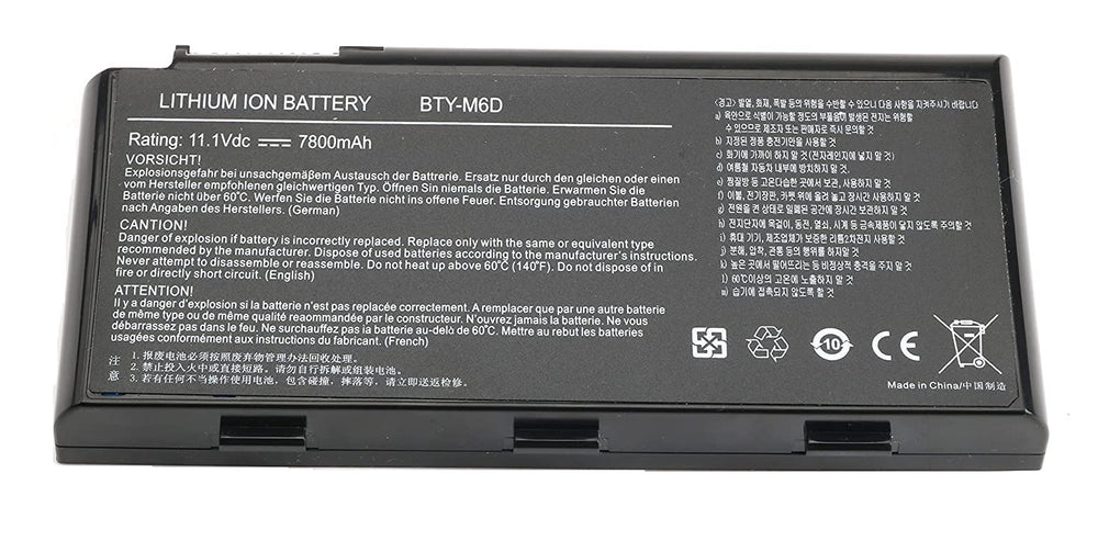 MSI BTY-M6D, GX60 GT60 GT70 GT670 GT660 GT660r GT663 GT663r GT780 GT780r E6603 Laptop Battery - JS Bazar