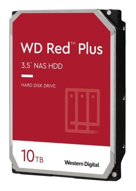 Western Digital Red Plus, 10TB NAS Hard Disk Drive, 5400 RPM, Class SATA 6Gb/s, CMR, 256MB Cache, 3.5 Inch | WD101EFAX - WD101EFBX Hard Drives JS Bazar