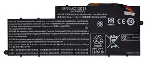 AC13C34 New Battery For Acer Aspire V5-122P V5-132 E3-111 E3-112 ES1-111M MS2377 - JS Bazar