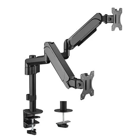 Dual Monitors Pole-Mounted Gas Spring Monitor Arm | LDT48-C024 Desktop Mount JS Bazar