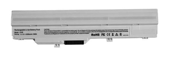 MSI Wind U100, U100X, U90 Series (9-Cell, White) Laptop Battery - JS Bazar