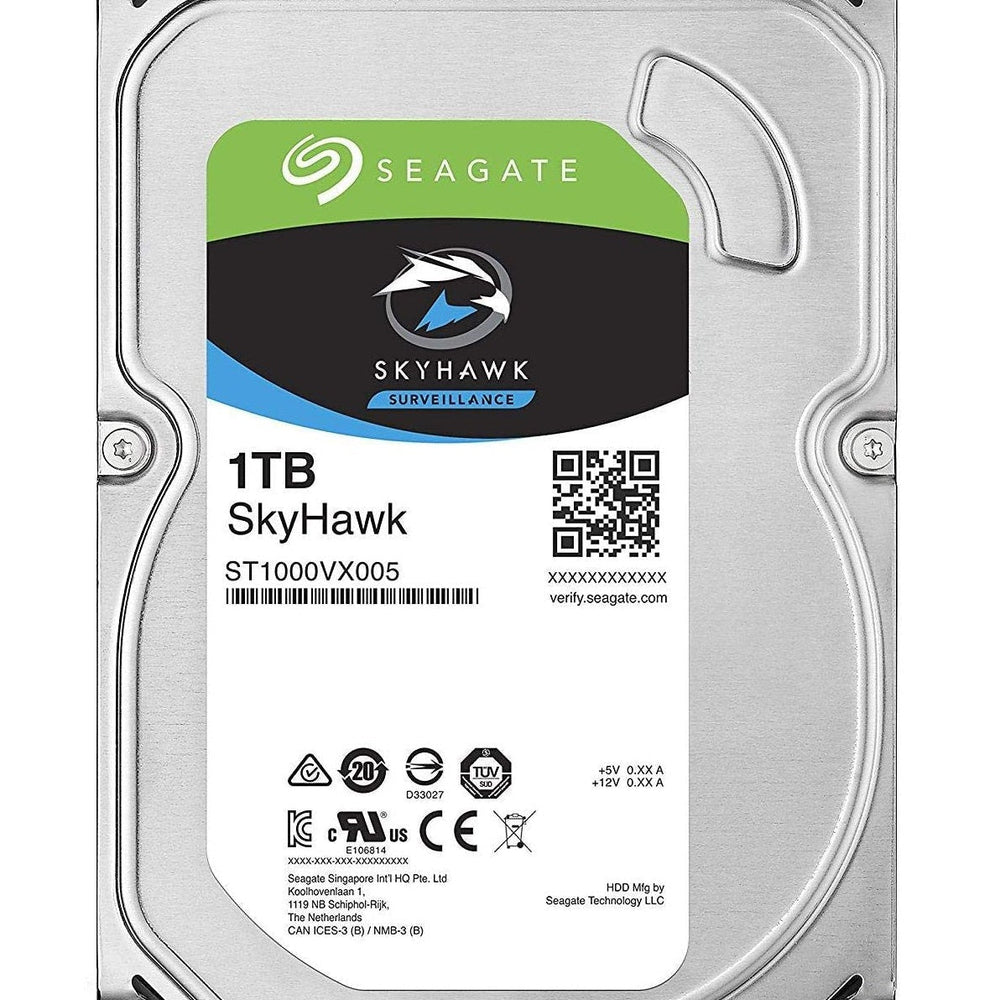 Seagate 1TB SkyHawk Surveillance Hard Drive - SATA 6Gb/s 64MB Cache 3.5-Inch Internal Drive | ST1000VX005 - JS Bazar