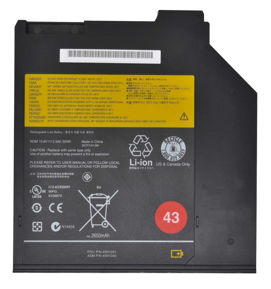 45N1040 45N1041 Lenovo Thinkpad T400 T400S T500 R400 R500 W500 T420S T410S T430S Laptop Battery - JS Bazar