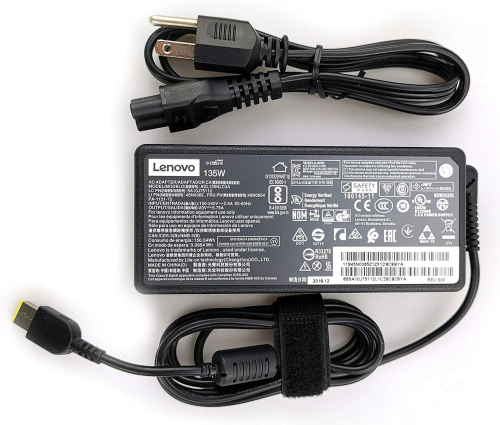 135W Lenovo Legion Y520-15IKBA, ThinkPad T470p(20J6A018CD) 20V 6.75A USB type Laptop Adapter - JS Bazar