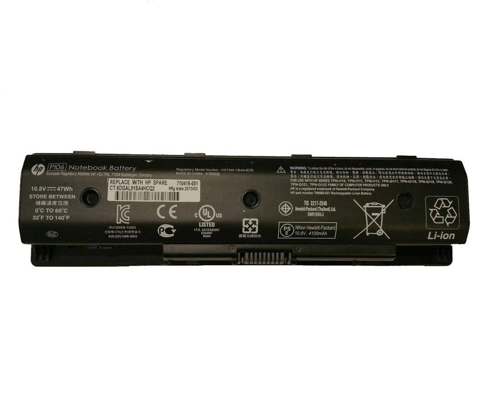 HP PI06 F3B94AA Pavilion 17-e064sf Pavilion 14-E035TX Envy 17 Leap Motion SE Series Laptop Battery - JS Bazar