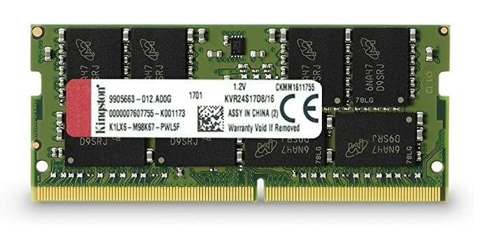 Kingston KVR24S17D8/16 16GB DDR4 Laptop Memory, 2400Mhz, Non ECC Memory, RAM SODIMM | KVR24S17D8/16 RAM JS Bazar
