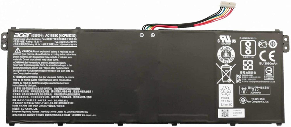 Acer ac14b8k nitro 5 an515 e3-111 e3-112 15.2v 48wh replacement laptop battery - JS Bazar