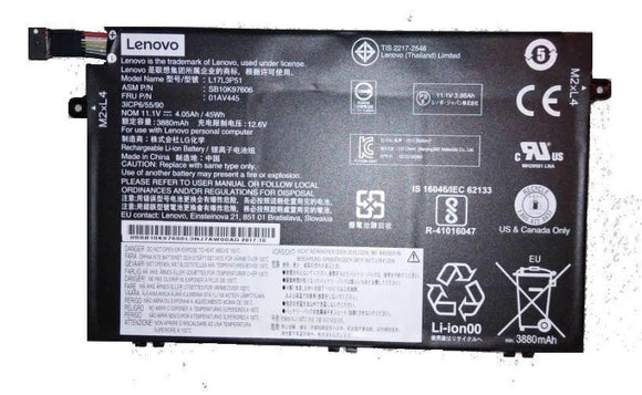 Lenovo ThinkPad E485(20KUA001CD), 01AV446 E480 E580 E590 E595 01AV447 L17L3P51 01AV445 Replacement Laptop Battery Laptop Batteries JS Bazar