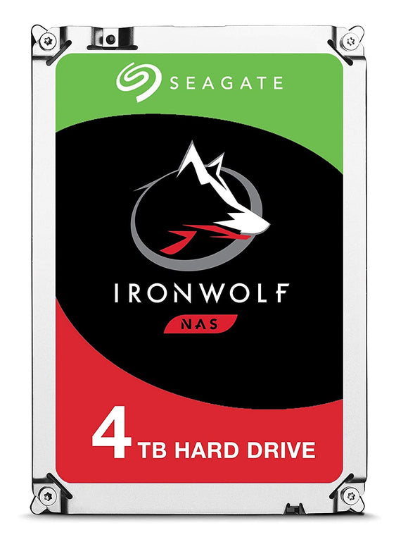 Seagate 4TB Ironwolf NAS Internal Hard Drive, SATA 6Gb/s,64MB Cache, 750 Megabytes Per Second Reading Speed, ?5900 RPM, Silver | ST4000VN008 Hard Drives JS Bazar