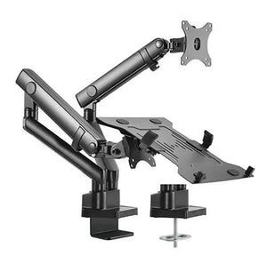 Aluminum Spring-Assited Monitor Arm with laptop holder | 91-ldt20c024ml - JS Bazar