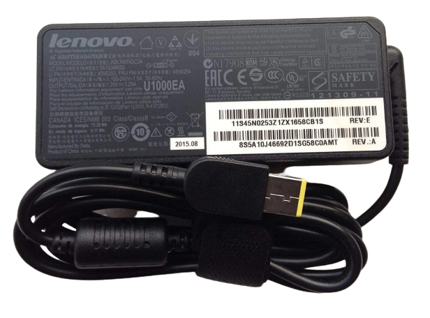 65W Lenovo ThinkPad X250, Yoga 2 Pro 13, IdeaPad 300, ThinkPad E480 Laptop AC Replacement Charger - JS Bazar