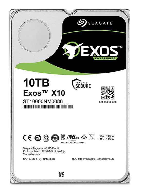 Seagate Exos X10 10TB 512e SATA 6Gb/s 7200 RPM 3.5-Inch Enterprise Internal Hard Drive (HDD) | ST10000NM0086 Hard Drives JS Bazar