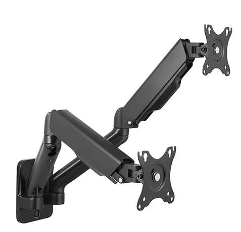 Dual Monitors Elemental Wall-Mounted Gas Spring Monitor Arm | LDA32-114 Desktop Mount JS Bazar