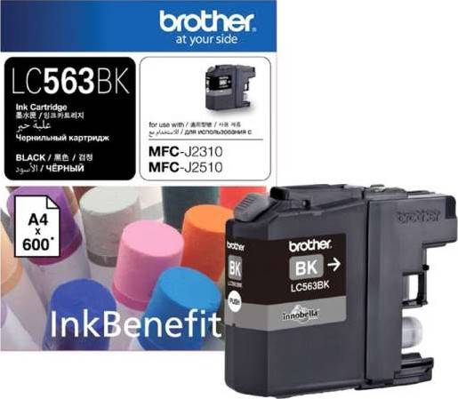 Brother LC563 Black Ink Cartridge LC563BK Cartridges JS Bazar