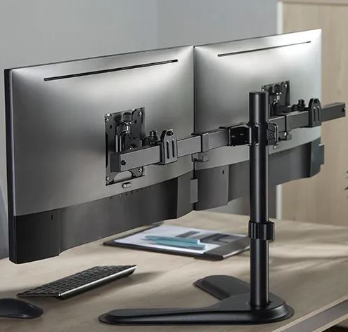 pole mount dual-screen monitor stand | 91-ldt57t02 - JS Bazar