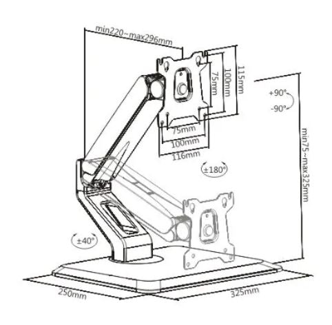 touch screen monitor desk stand | 91-ldt35t01 - JS Bazar