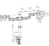 Dual Monitors Premium Aluminum Articulating Monitor Arm | 91-ldt30c024 Desktop Mount JS Bazar