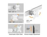 quad screens heavy-duty aluminum monitor arms | 91-ldt38c04 Desktop Mount JS Bazar