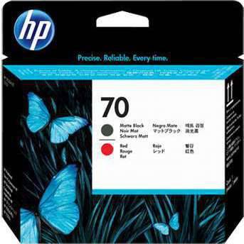 HP 70 Matte Black and Red Printhead : C9409A Cartridges JS Bazar