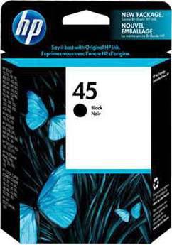 HP 45 Black Ink Cartridge : 51645A Cartridges JS Bazar