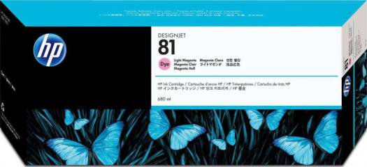 HP 81 680-ml Light Magenta Dye Ink Cartridge : C4935A Cartridges JS Bazar