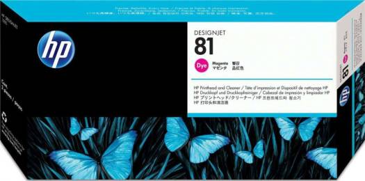 HP 81 Magenta Dye Printhead and Printhead Cleaner : C4952A Cartridges JS Bazar