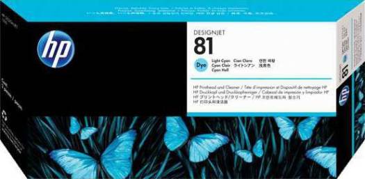HP 81 Light Cyan Dye Printhead and Printhead Cleaner (C4954A) Cartridges JS Bazar