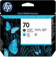 HP 70 Matte Black and Cyan Printhead : C9404A Cartridges JS Bazar