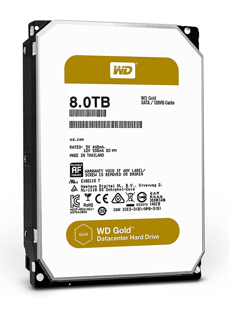 Western Digital 8TB Gold Datacenter Hard Disk Drive - 7200 RPM Class SATA 6 Gb/s 128MB Cache 3.5 Inch | WD8002FRYZ - JS Bazar